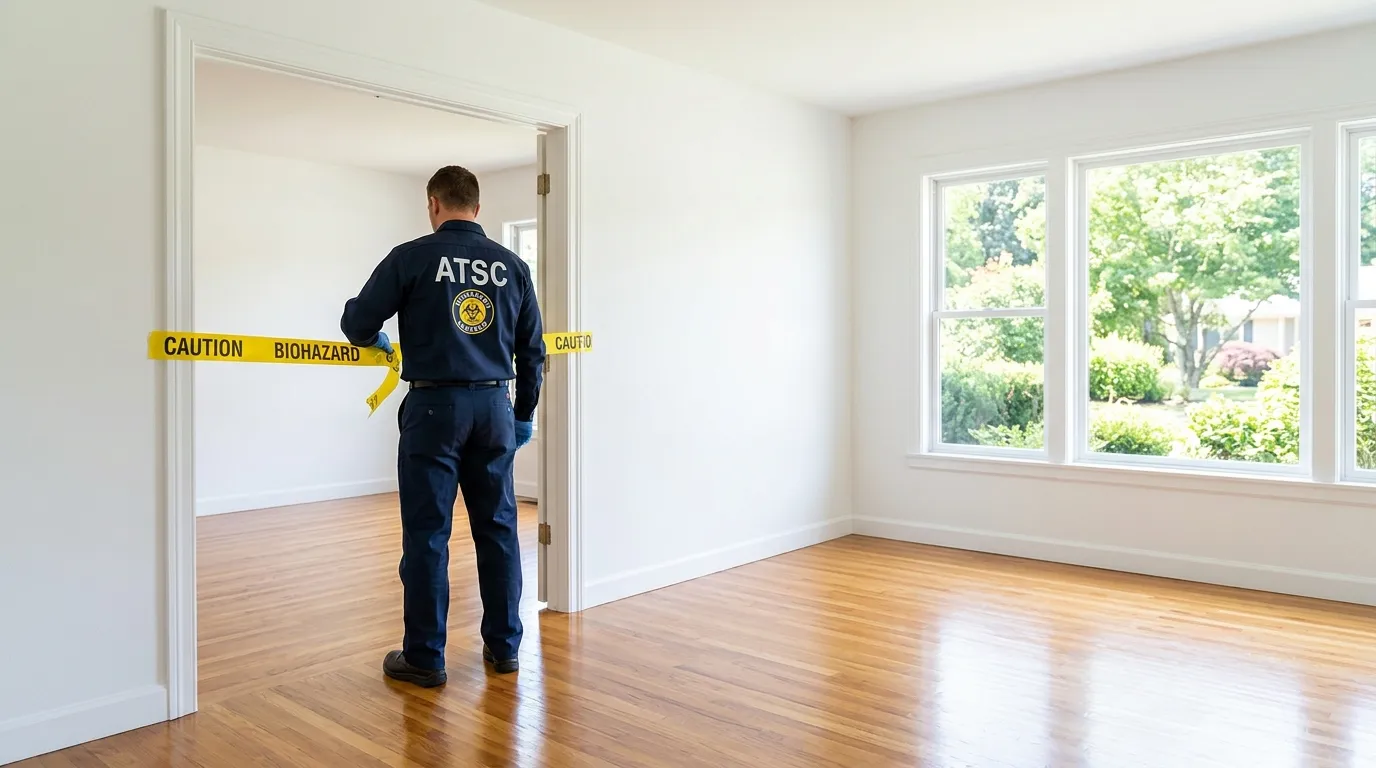 Certified biohazard cleanup crew performing Decomposition Cleanup in Cumberland